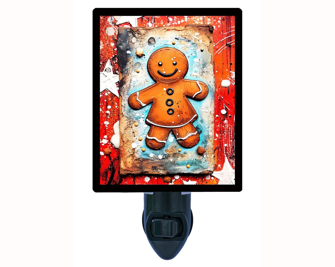 Gingerbread Joy – Gingerbread Man Night Light – Holiday Cookies Plug in ...