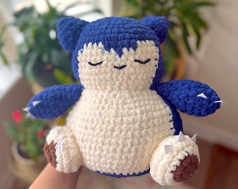 Slaperige gehaakte knuffelmonster | Handgemaakte pluche | Gamercadeau