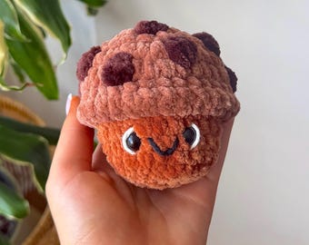 Gehaakte mini-muffin knuffel | Handgemaakte amigurumi-voedselknuffel