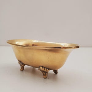 vintage brass bathtub soap dish - Brass Clawfoot Bathtub Soap Dish Trinket Dish Bathroom Dish