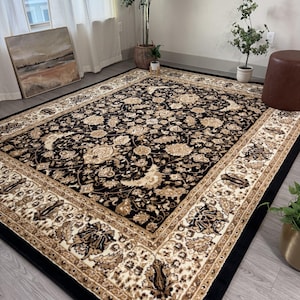 New 8x10 Traditional Oriental Area Rug - Cream Color, Perfect For Living Room, Bedroom & More 3 thumbnail image