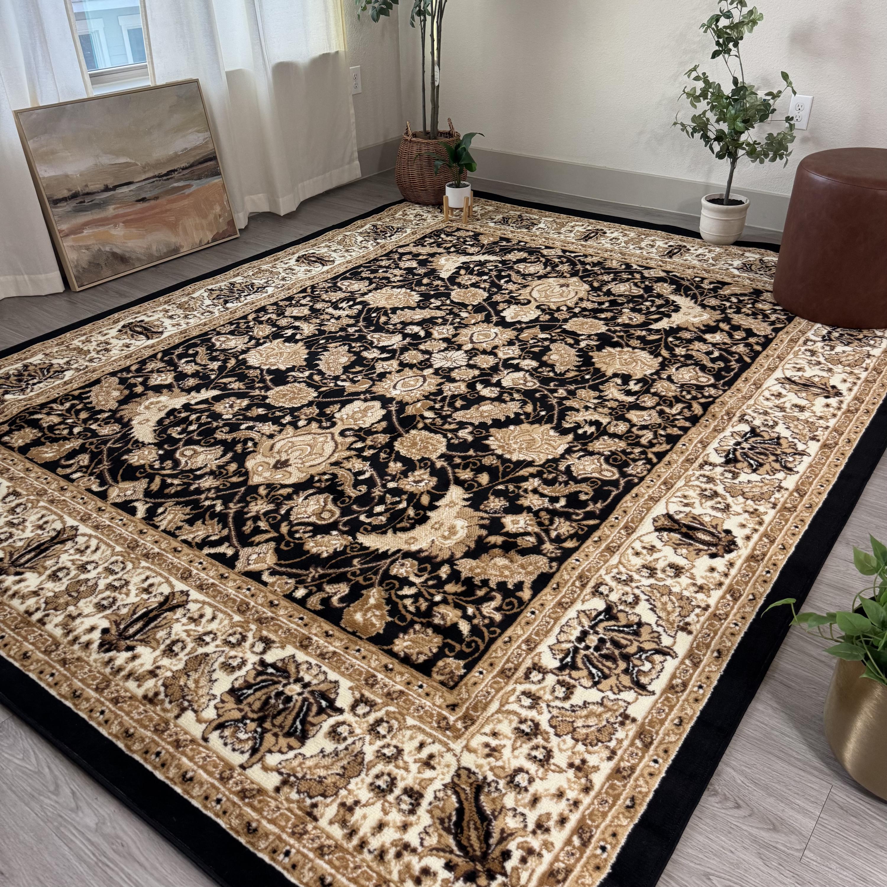 New 8x10 Traditional Oriental Area Rug - Cream Color, Perfect For Living Room, Bedroom & More 12 thumbnail image
