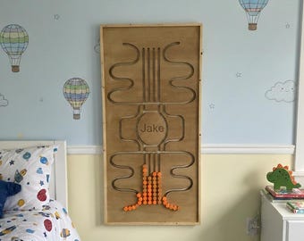 Personalized Montessori Maze Wall Board | Fine Motor Skills Activity
