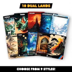 MTG Dual Lands Proxy Set: EDH/cEDH - 9 Art Styles