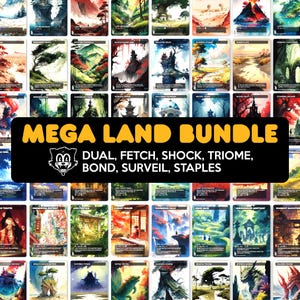 MTG Proxy Anime Watercolor Land Mega Bundle: EDH/cEDH Staple Lands