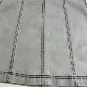 Spódnica Free People damska Modern Femme Cadet Grey Denim Mini rozmiar 4 zdjęcie 2