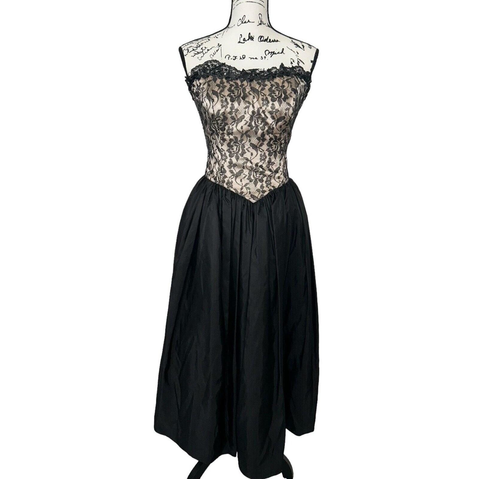 Black Lace Jessica Mcclintock - Etsy Black Lace Jessica Mcclintock - Etsy