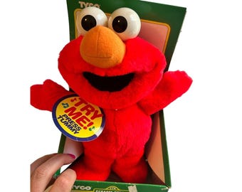1996 Elmo Musical Baby TYCO Preschool Toys Vintage Collectible Red- READ