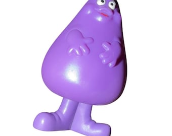 Vintage McDonalds Grimace Purple Plastic Figure Fast Food Mascot Toy Collectible