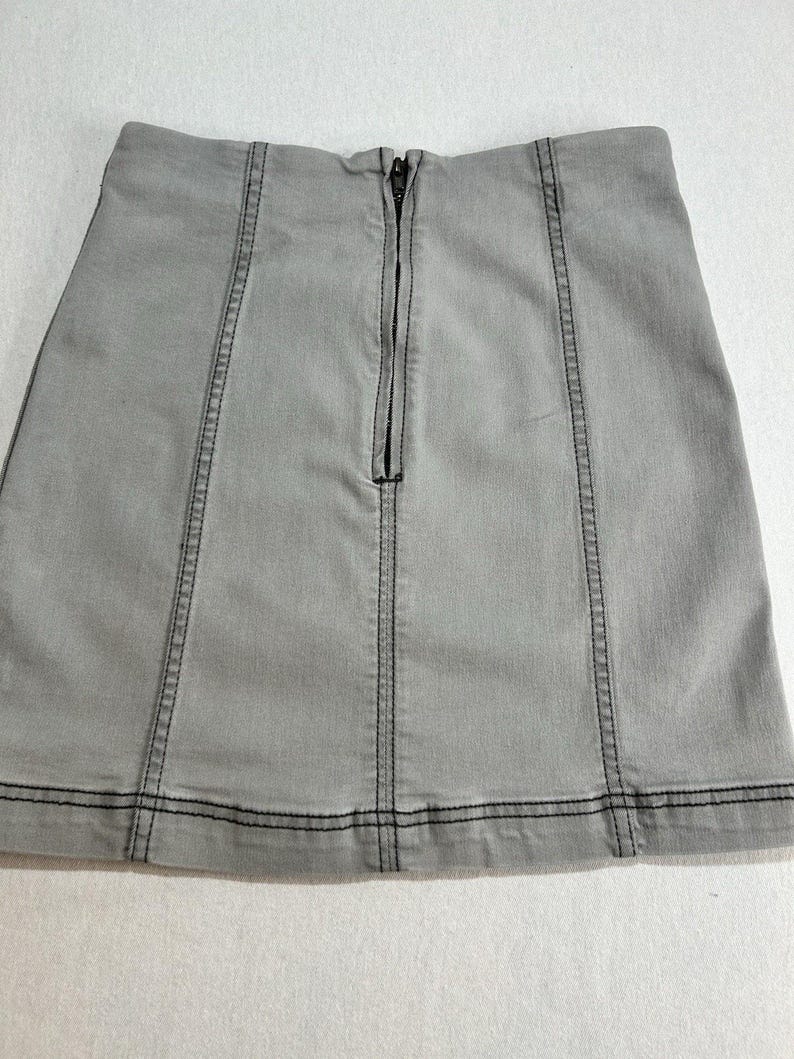Spódnica Free People damska Modern Femme Cadet Grey Denim Mini rozmiar 4 zdjęcie 6