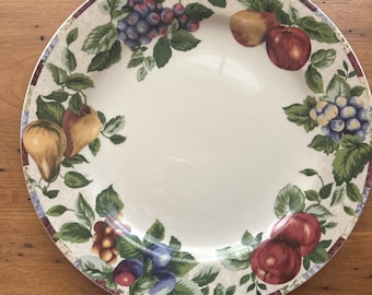 Sakura Oneida Sonoma Stoneware Serving Plate 12.5in Fruit Excell Discontinued