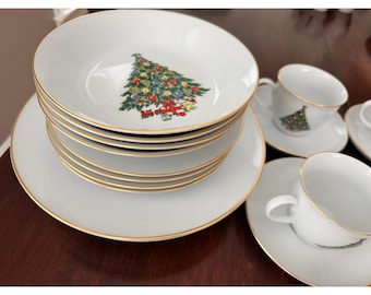 Jamestown China Kerstschat 20-delig porseleinen servies voor 4 personen