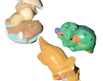 The Land Before Time PVC Lot of 3 Figures 1988 Spike Cera and Little Foot