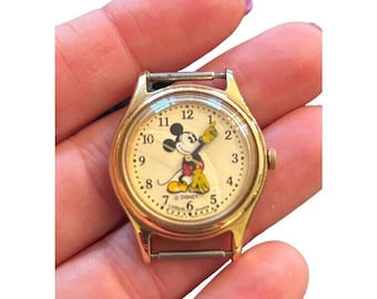 1960's Vintage Mickey Mouse Lorus Quartz Watch Walt Disney-needs battery & band