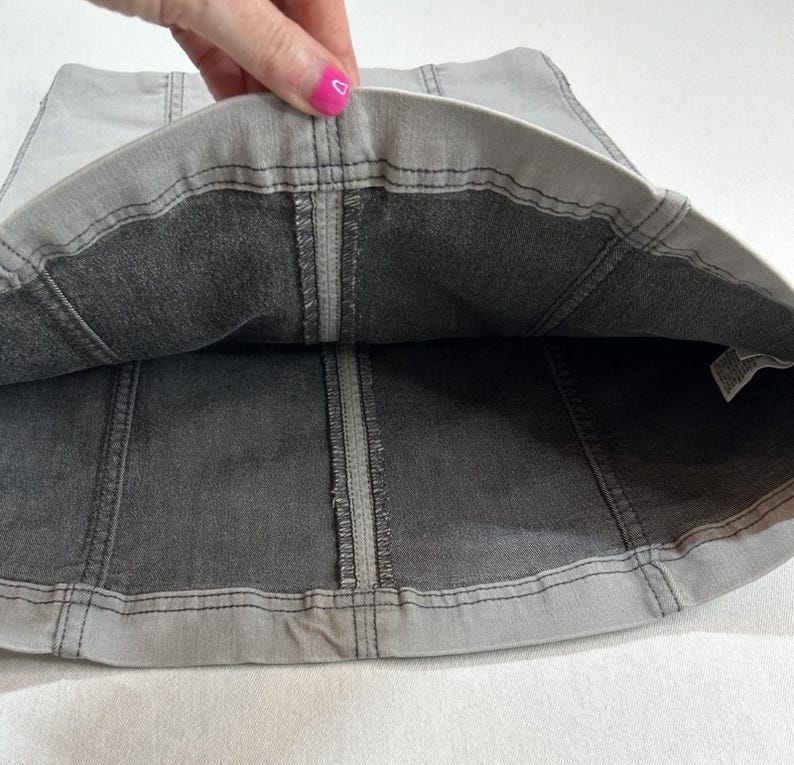 Spódnica Free People damska Modern Femme Cadet Grey Denim Mini rozmiar 4 zdjęcie 3