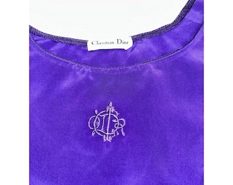 Christian Dior Tank Top Women Size S Casual Vintage Purple