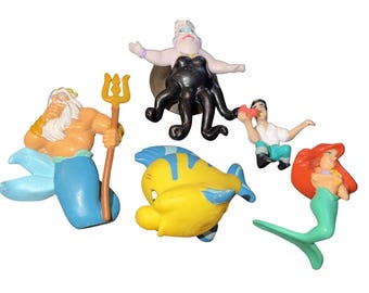 Little Mermaid 1989 McDonald's Happy Meal Toys USED Set