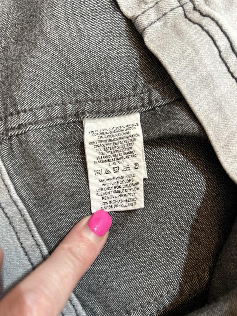 Spódnica Free People damska Modern Femme Cadet Grey Denim Mini rozmiar 4 zdjęcie 4