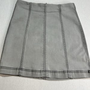 Spódnica Free People damska Modern Femme Cadet Grey Denim Mini rozmiar 4 zdjęcie 1
