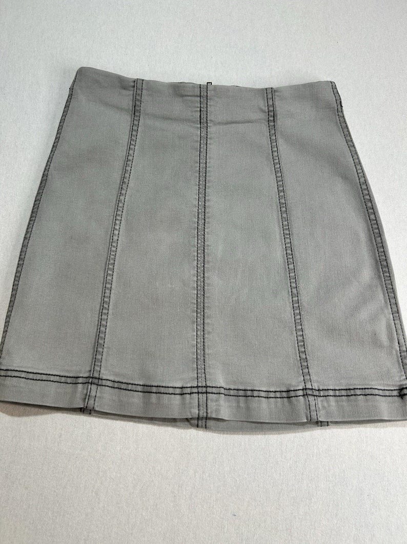 Spódnica Free People damska Modern Femme Cadet Grey Denim Mini rozmiar 4 zdjęcie 1