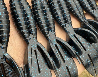 Mardi Craw Bass Bandit: Beaver-style Creature Bait - 8pk - Etsy