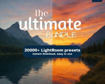 Pacchetto di oltre 20.000 preset Lightroom: filtri fotografici per dispositivi mobili e desktop (download digitale)