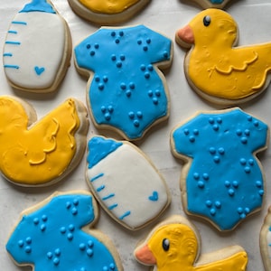 baby shower sugar cookies