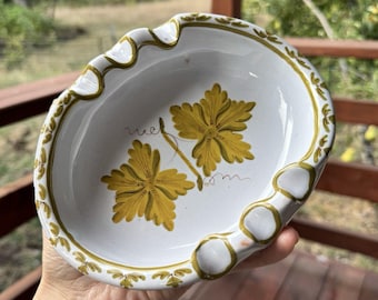 Zigarrenaschenbecher Italienische Handbemalte Vintage Keramik Made In Italy 18 cm Guido Gambone G 58