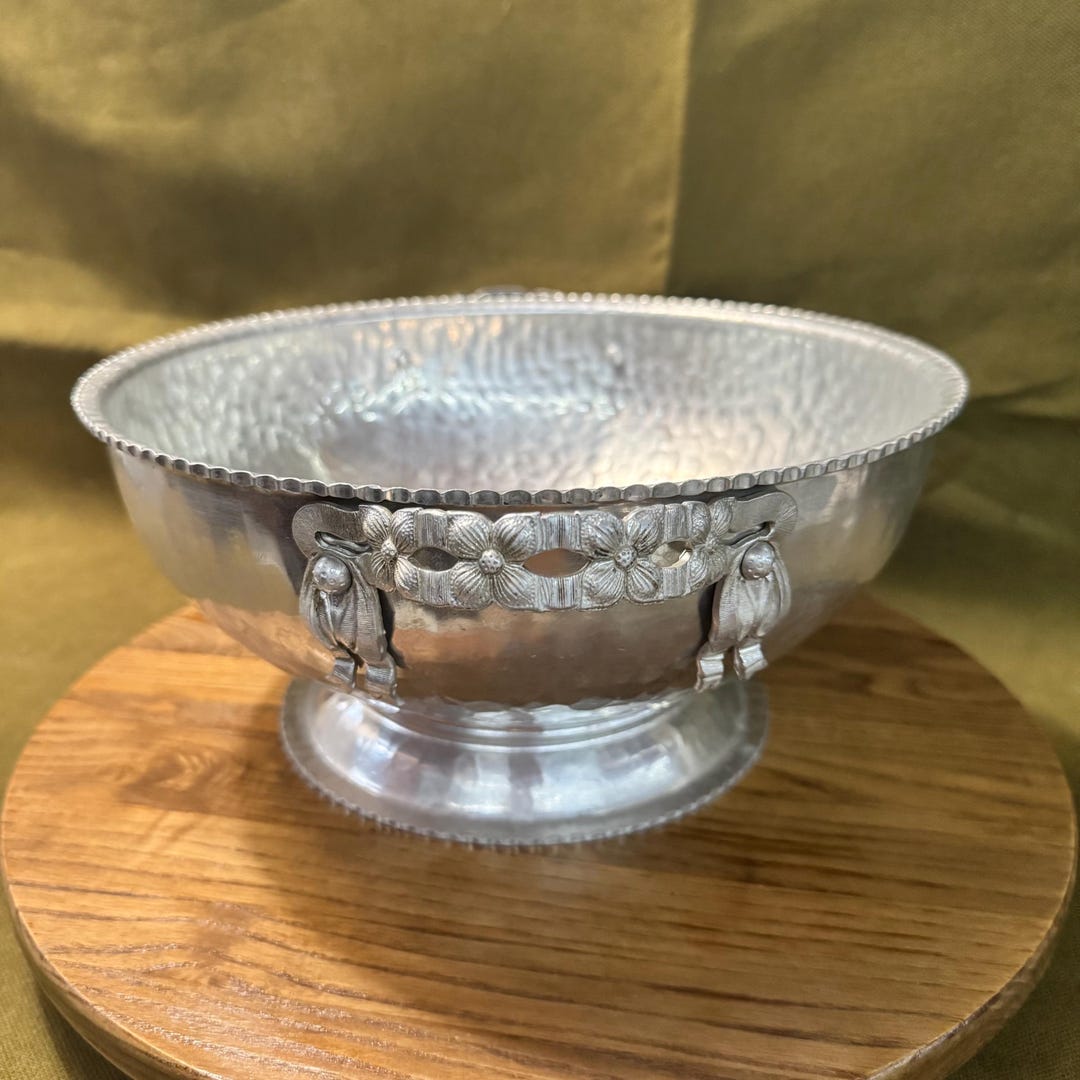 Rodney Kent Hand Wrought Aluminum Bowl #415 Vintage Fruit Bowl ...