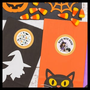 Halloween Sticker Pack, Cute Spooky Mail Stickers, Fall Witch Ghost Pumpkin Labels, Happy Halloween Planner & Packaging Stickers