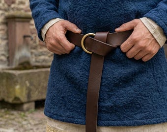 Cintura vichinga in pelle per larp, cintura medievale per costume storico