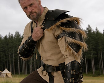 Middeleeuwse kleding complete cosplay set Viking katoenen shirt Renaissance broek