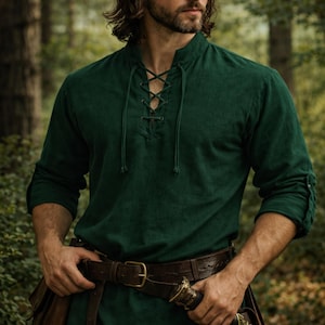 Túnica vikinga de fantasía para LARP para traje de feria de Ren, disfraz medieval