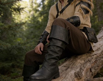 Bottes médiévales vikings pour cosplay, bottes de pirates pour GN/fête médiévale, bottes Jackboot