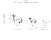 Line Art by Charles Saint Bernard Line Art Sculpture | 3D Printed Minimalist Dog Decor | Saint Bernard Gift size guide: Large 10.4" x 13.5", Regular 6.7" x 8.7", Mini 3.47" x 4.5"