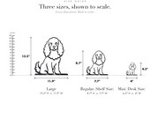 Line Art by Charles Mini Cocker Spaniel Line Art Sculpture, 3D Printed Dog Shelf Decor Gift size guide: Large 13.5" x 11.95", Regular 8.7" x 7.7", Mini 4.5" x 3.98"