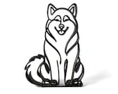 Alaskan Malamute gift, black line art Alaskan Malamute sculpture front view, minimalist Alaskan Malamute figurine, Malamute mom gift, Malamute dad gift, Alaskan Malamute lover gift, Alaskan Malamute owner gift, Alaskan Malamute gifts for women, Alaskan Malamute gifts for men, Alaskan Malamute home decor, Alaskan Malamute statue, Alaskan Malamute Christmas gift, Malamute birthday gift