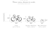 Line Art by Charles Bicycle Line Art Sculpture: 3D Printed Modern Minimalist Cyclist Decor Gift size guide: Large 8.23" x 13.5", Regular 6.4" x 10.5", Mini 2.74" x 4.5"