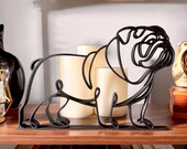 Gift for English Bulldog dad close up of black line art English Bulldog sculpture, minimalist English Bulldog figurine home decor, English Bulldog lover gift, English Bulldog owner gift, Bulldog dad gift, Bulldog mom gift, English Bulldog gifts for men, English Bulldog Christmas gift, English Bulldog birthday gift, English Bulldog statue, English Bulldog shelf decor figurine