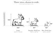 Line Art by Charles French Bulldog Line Art Sculpture | Minimalist 3D Printed Frenchie Decor | French Bulldog Gift size guide: Large 13.19" x 13.5", Regular 8.5" x 8.7", Mini 4.4" x 4.5"