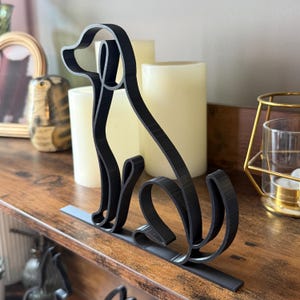 Dog Line Art sculpture