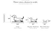 Line Art by Charles Dachshund Line Art Sculpture | 3D Printed Minimalist Dog Decor | Dachshund Lover Gift size guide: Large 7.91" x 13.5", Regular 5.1" x 8.7", Mini 2.64" x 4.5"