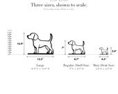 Line Art by Charles Beagle Line Art Sculpture | 3D Printed Modern Minimalist Dog Decor | Beagle Lover Gift size guide: Large 10.86" x 13.5", Regular 7.0" x 8.7", Mini 3.62" x 4.5"