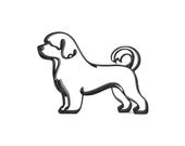 Portuguese Water Dog sculpture modern minimalist dog breed art, gift for Portuguese Water Dog owner or new puppy parent