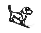 Alternate line art design of a Beagle puppy on a white background, showing the rounder body, big ears, and sweet hound expression in clean continuous line — minimalist 3D printed beagle puppy sculpture design, modern beagle decor, and one-line dog art gift for beagle puppy lovers.