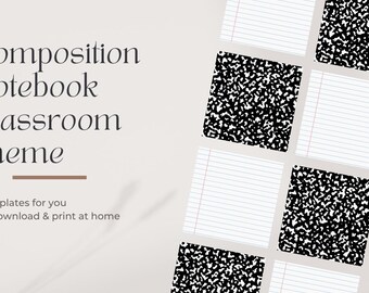 Composition Notebook Classroom Theme Bundle