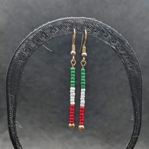 Italian Flag Pendant Earrings