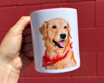 Custom Pet Portrait Mug: Personalized Dog or Cat Illustration