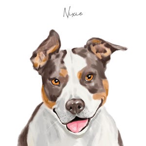Custom Pet Portrait, Handpainted, Dog Portraits from Photos, Dog Portraits From Photos, Pet Painting