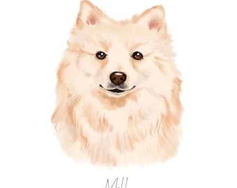 Hand-Drawn Custom Pet Portrait: Dog & Cat Art From Photo, Hand Painted Pet Gift